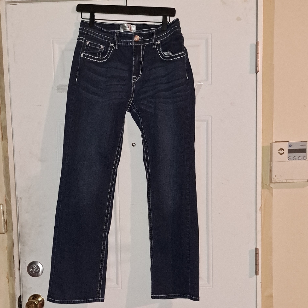 Elegant Dark Blue Boot Cut Jeans